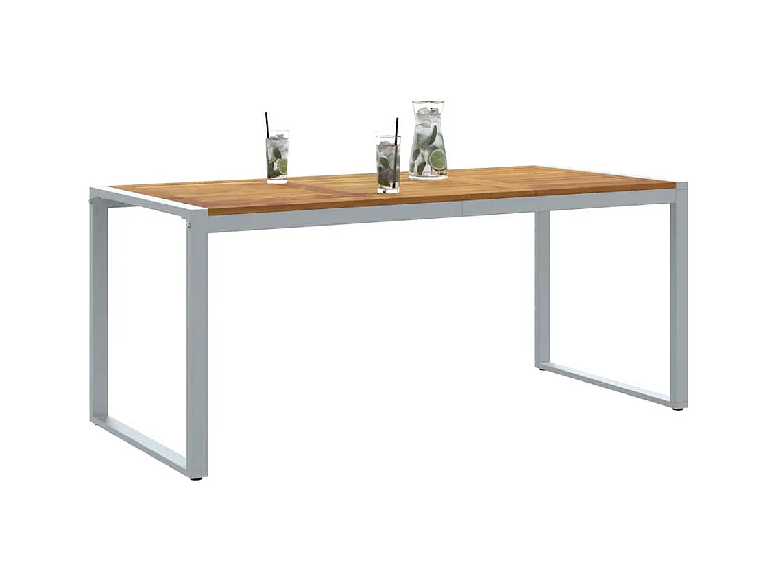 Table de jardin pour repas Gris 180 x 90 x 75 cm