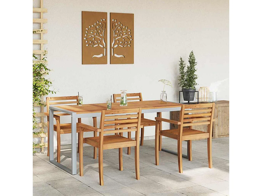 Tuintafel Grijs 180 x 90 x 75 cm