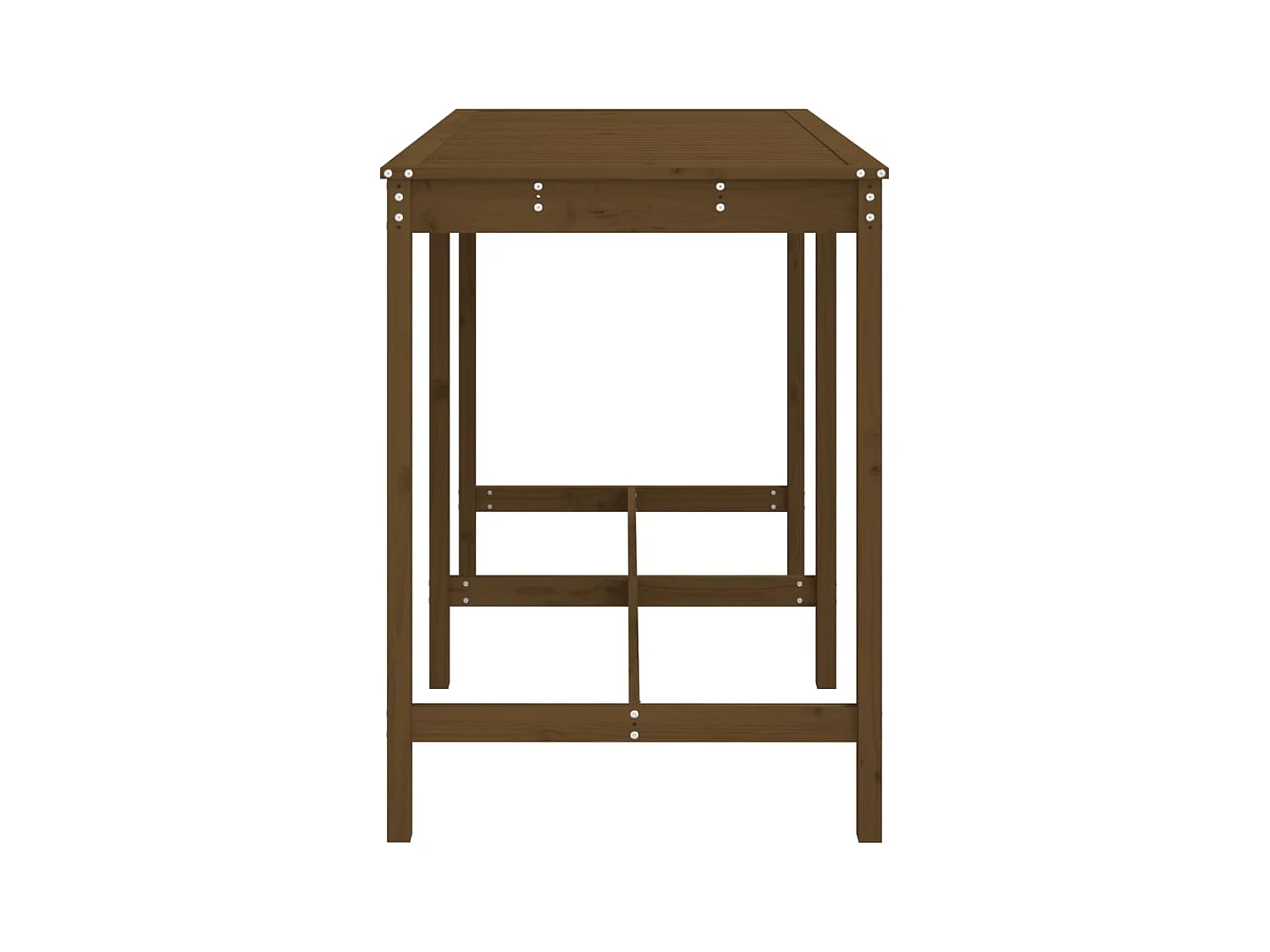 Honingbruine tuintafel 159,5x82,5x110cm massief grenenhout