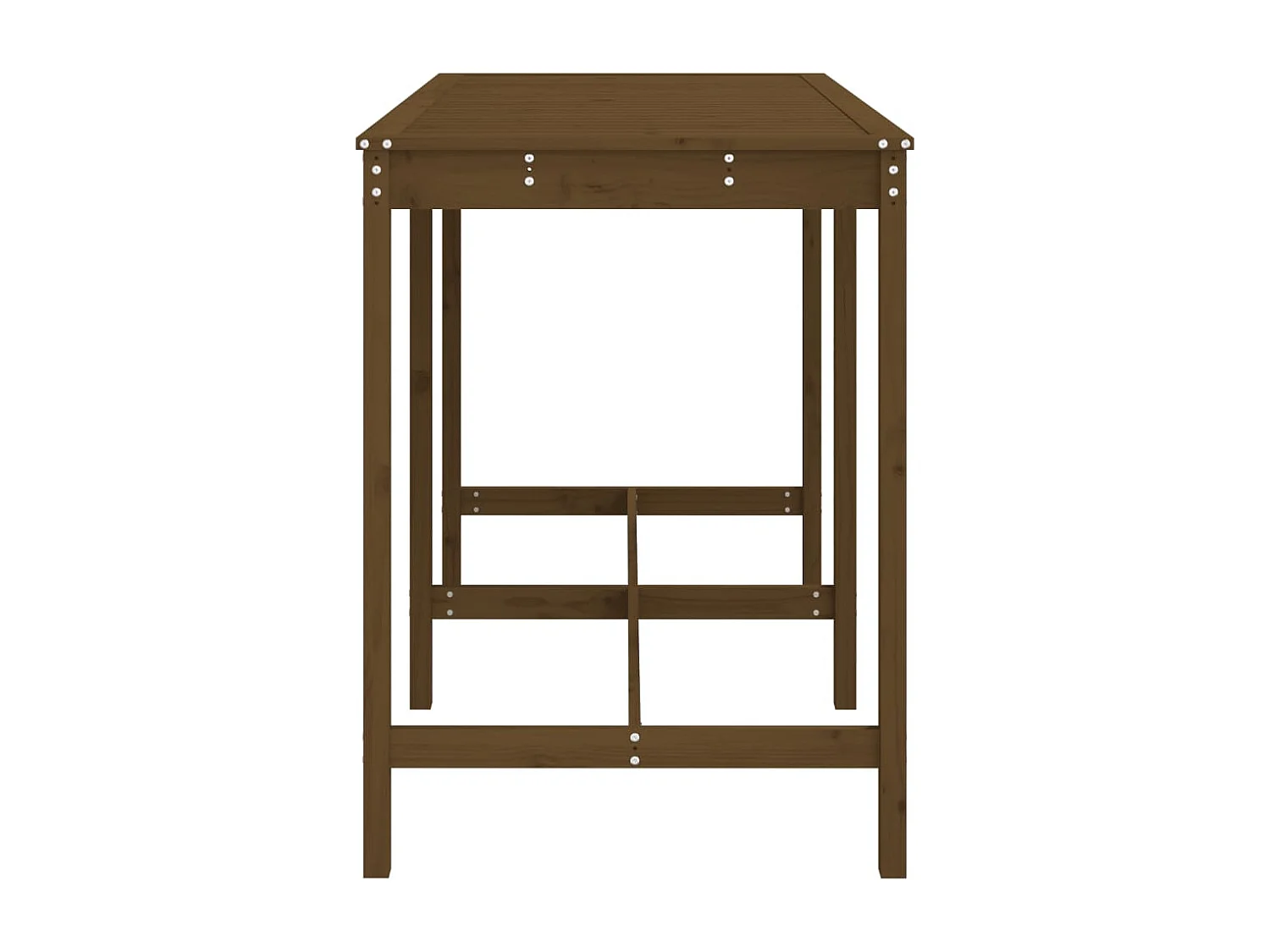 Tavolo da giardino color miele 159,5x82,5x110cm in legno massello di pino