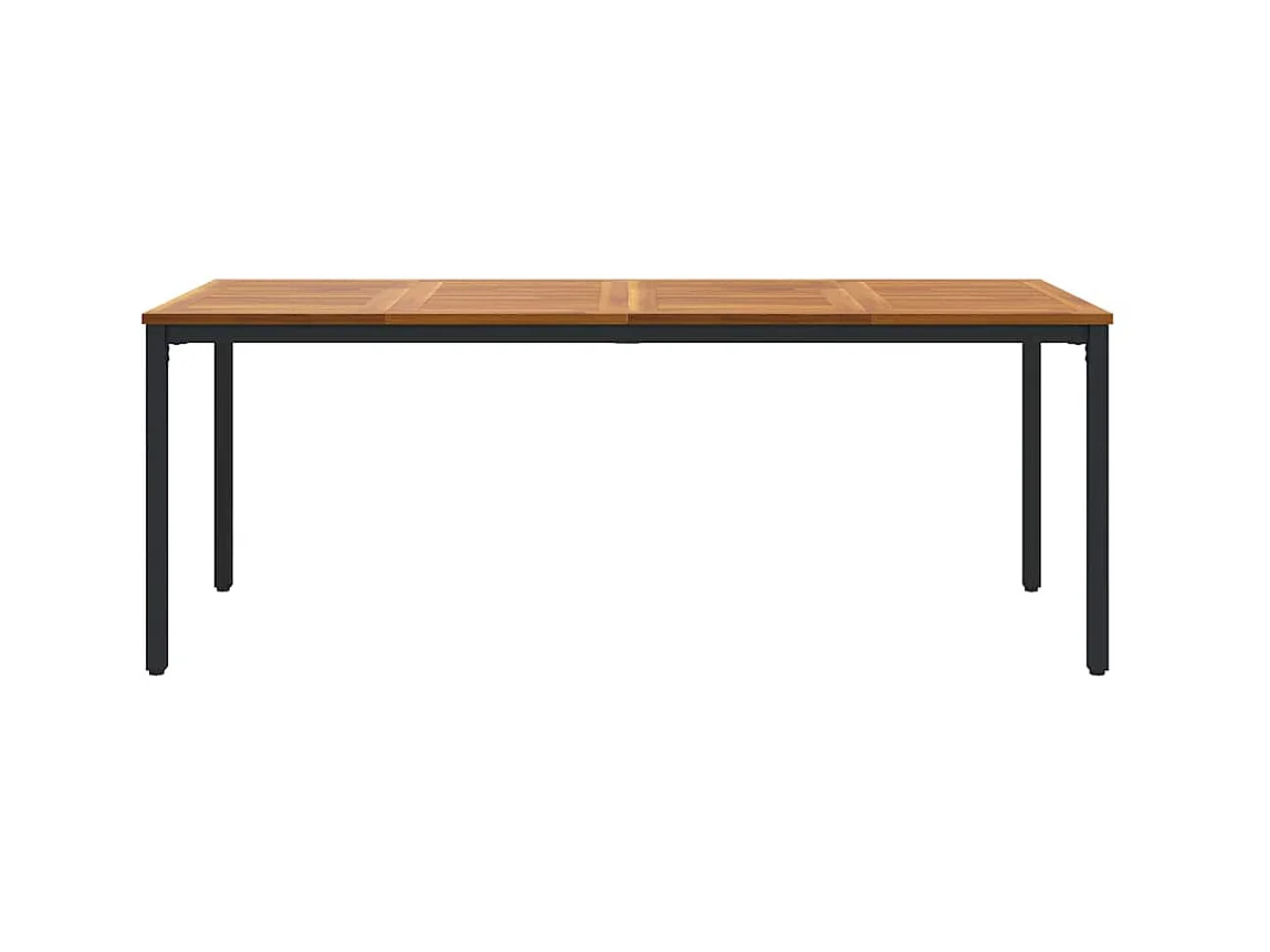 Tables de jardin Naturel et noir 200 x 90 x 75 cm
