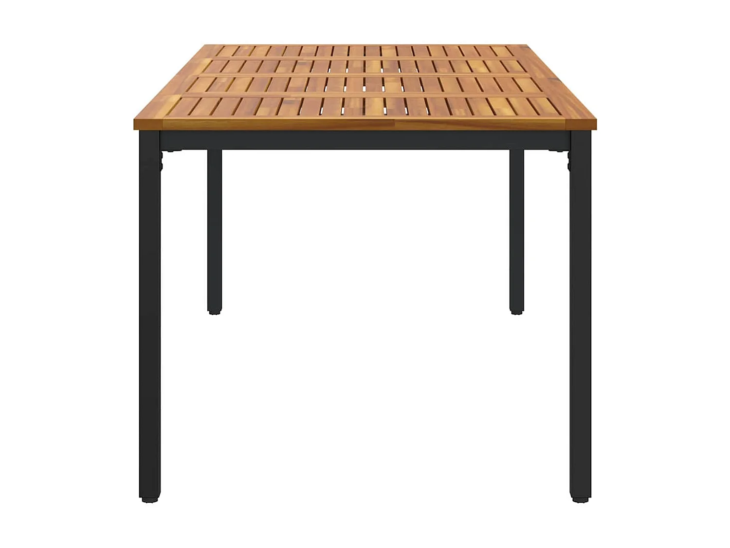 Tables de jardin Naturel et noir 200 x 90 x 75 cm