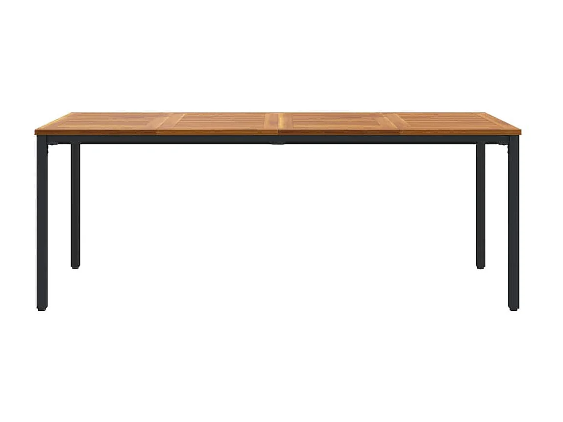 Tables de jardin Naturel et noir 200 x 90 x 75 cm