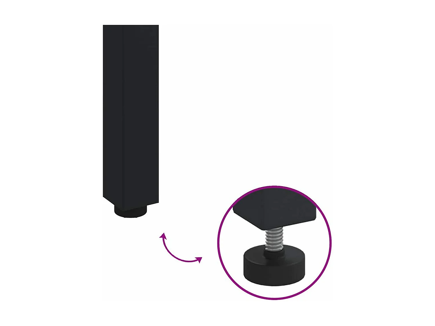 Tables de jardin Naturel et noir 200 x 90 x 75 cm