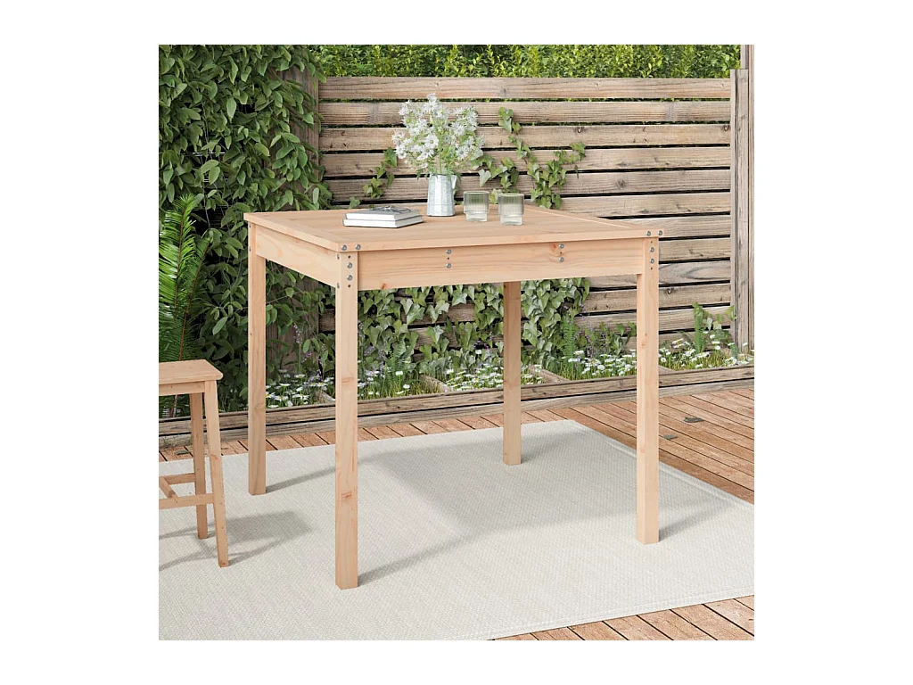 Table de jardin 82,5x82,5x76 cm bois massif de pin