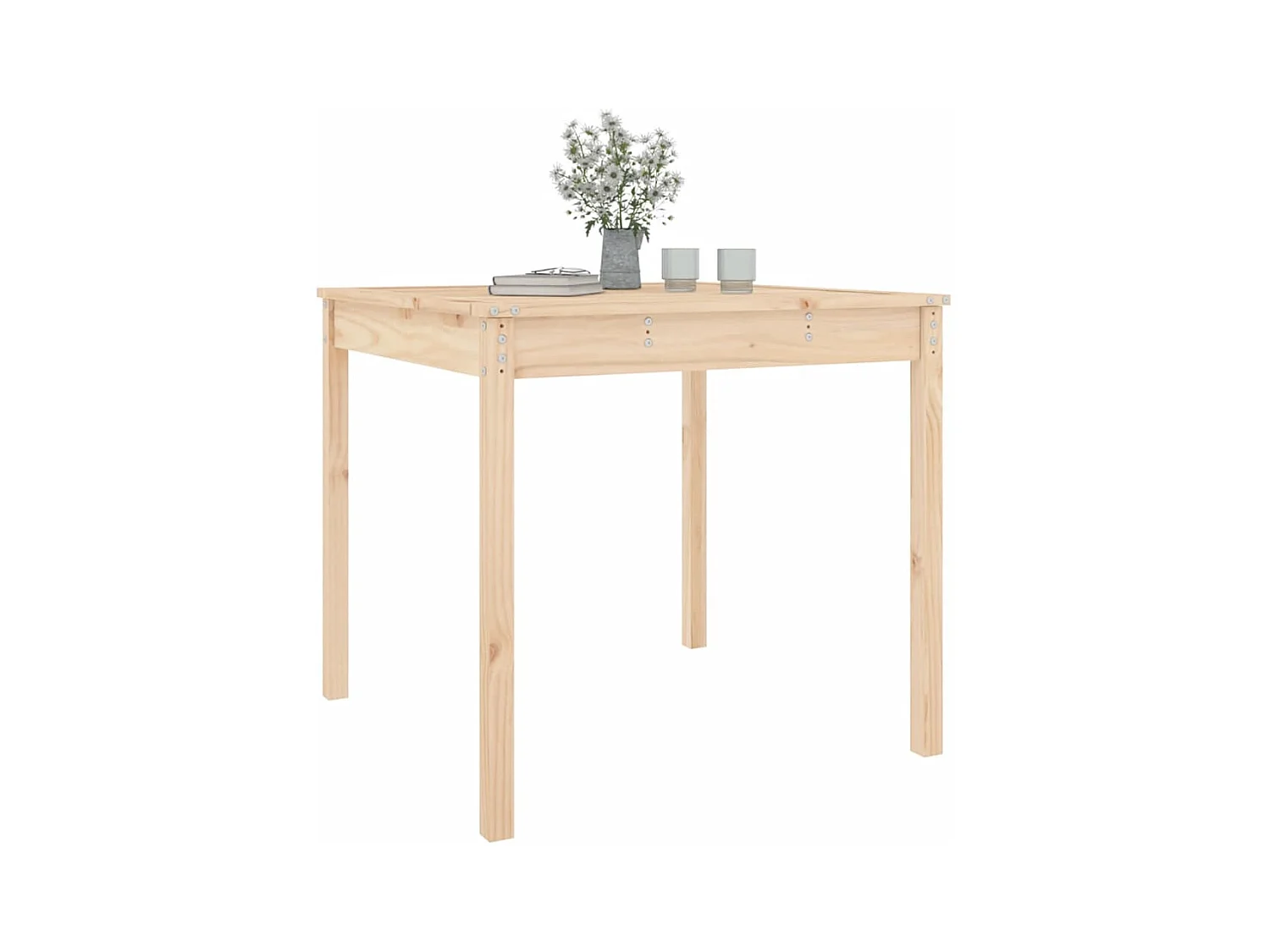 Table de jardin 82,5x82,5x76 cm bois massif de pin