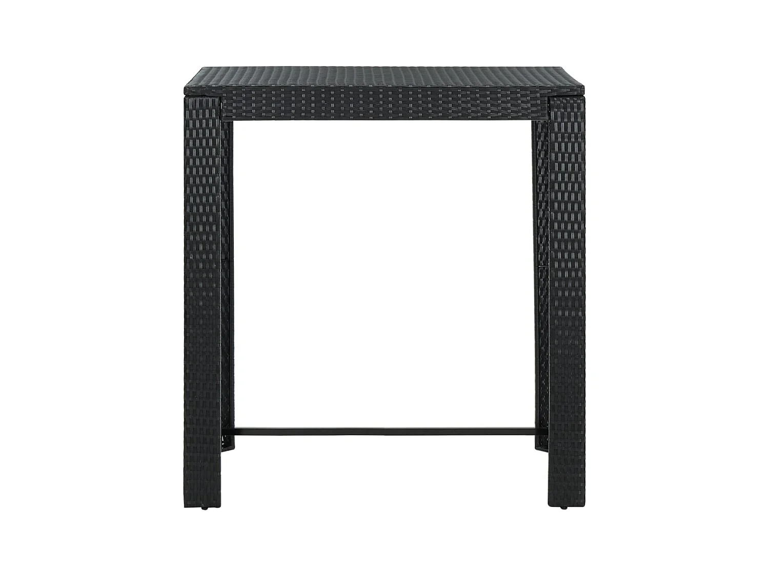 Mesa de bar de jardín negra 100x60,5x110,5 cm Mimbre de resina