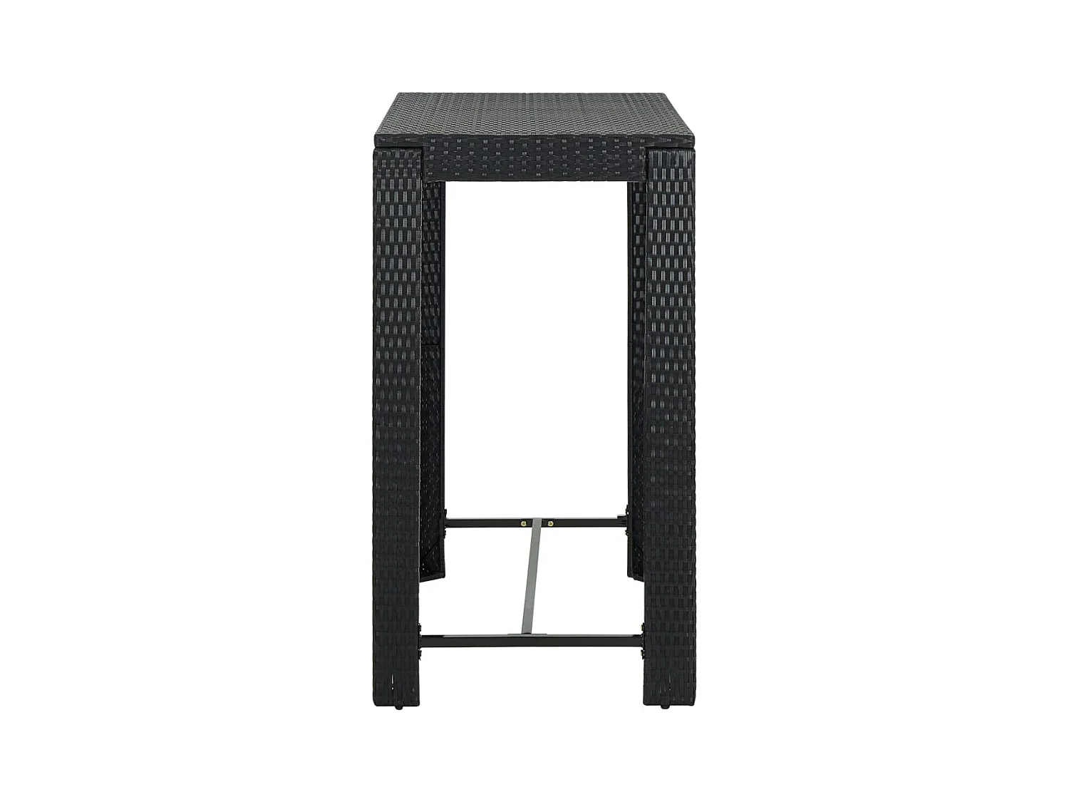 Mesa de bar de jardín negra 100x60,5x110,5 cm Mimbre de resina