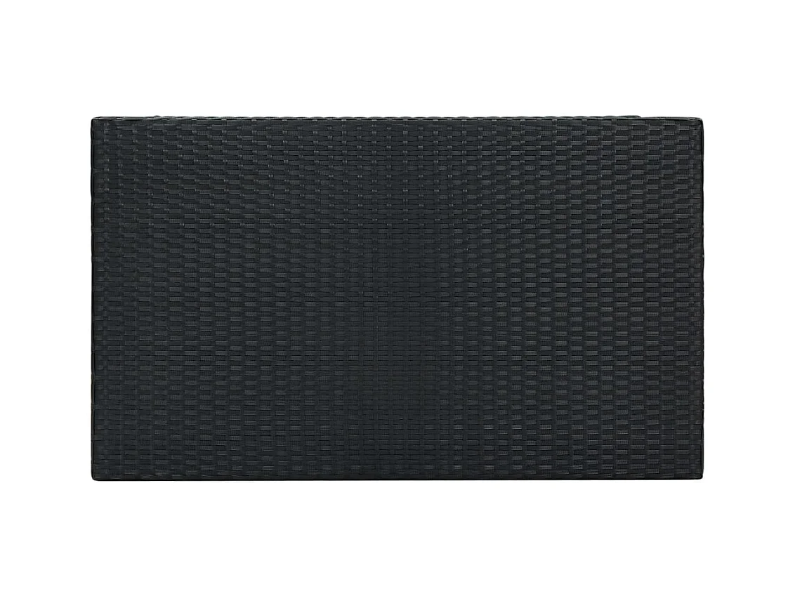 Mesa de bar de jardín negra 100x60,5x110,5 cm Mimbre de resina