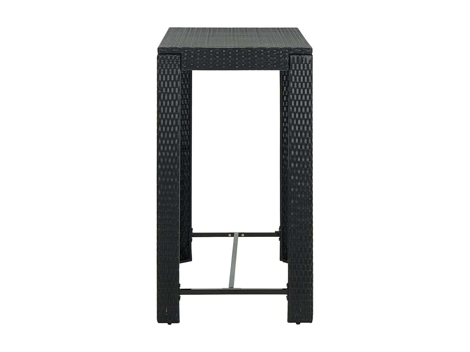 Mesa de bar de jardín negra 100x60,5x110,5 cm Mimbre de resina