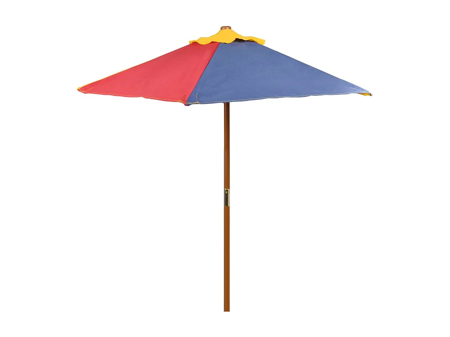 Tavolo da picnic per bambini e panche con ombrellone in legno