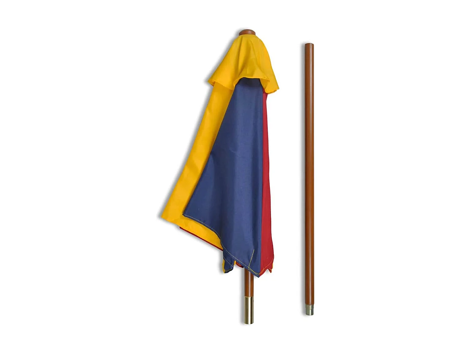 Tavolo da picnic per bambini e panche con ombrellone in legno