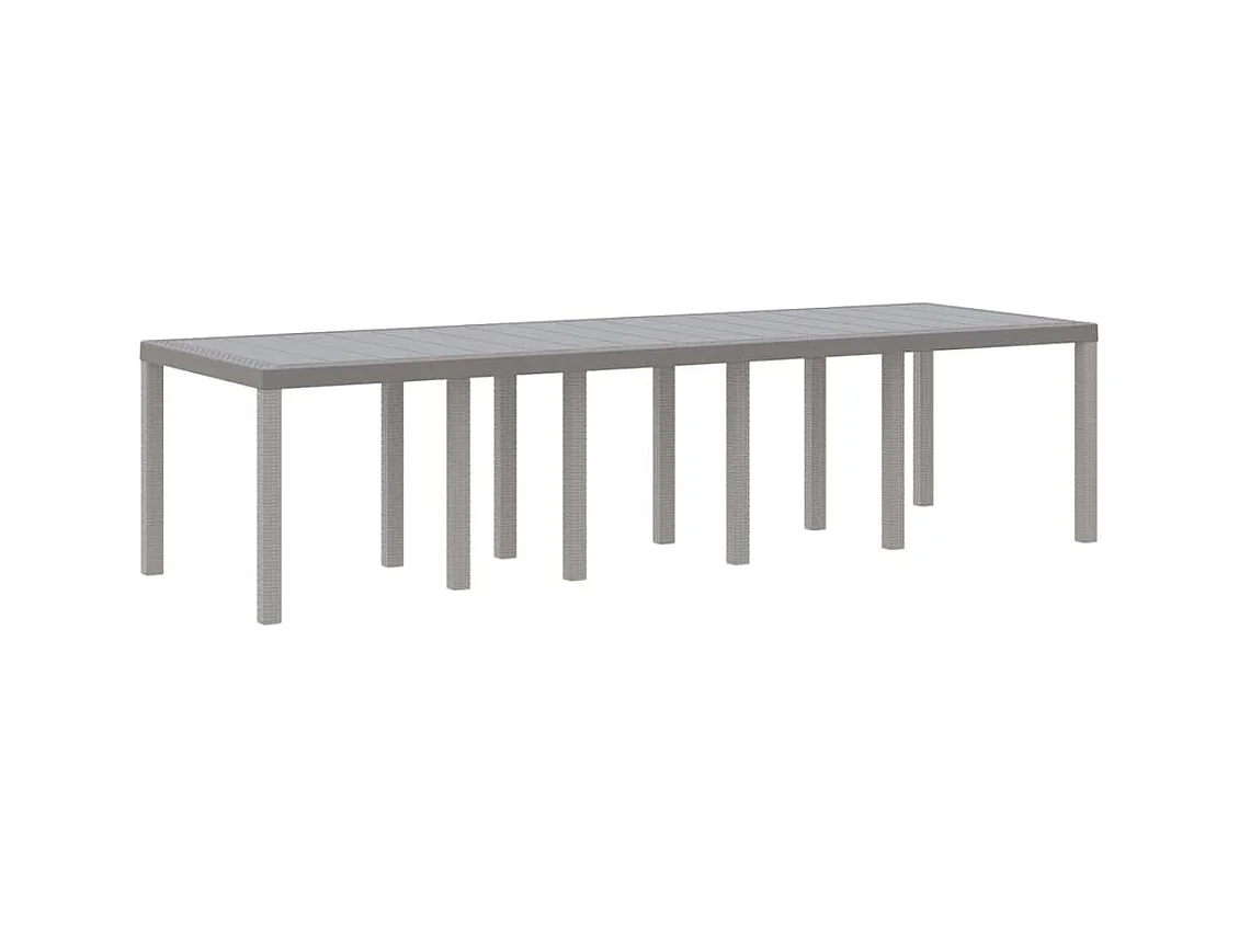 Table de Jardin Gris clair 300 x 100 x 73 cm polyrotin
