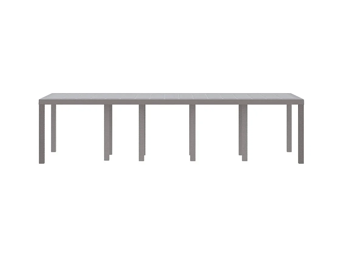 Table de Jardin Gris clair 300 x 100 x 73 cm polyrotin