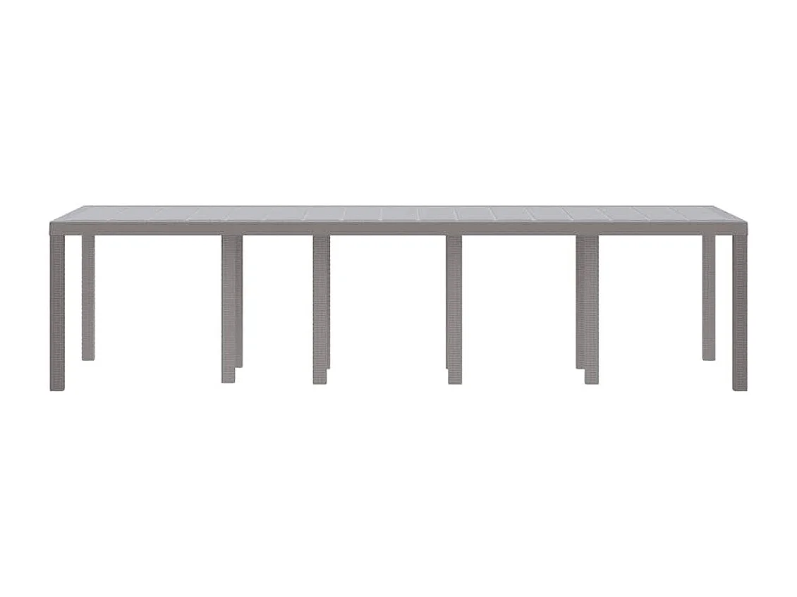 Table de Jardin Gris clair 300 x 100 x 73 cm polyrotin