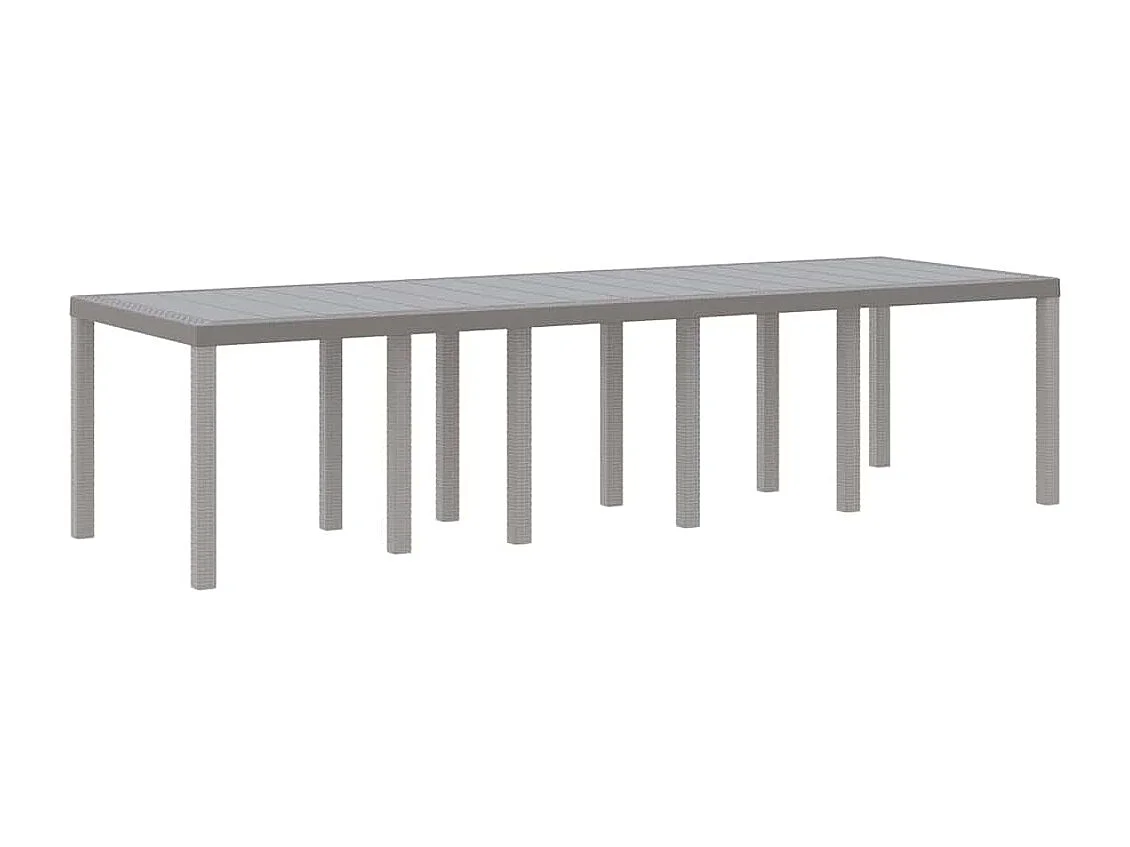 Table de Jardin Gris clair 300 x 100 x 73 cm polyrotin
