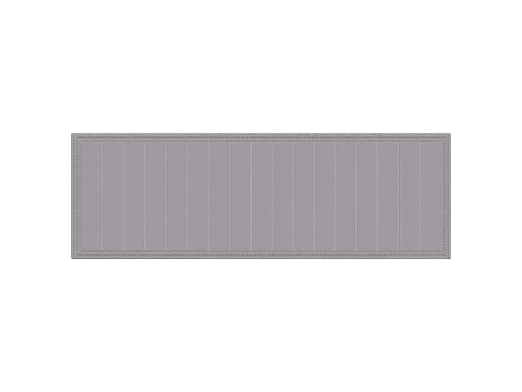 Hellgrauer Gartentisch 300 x 100 x 73 cm Polyrattan