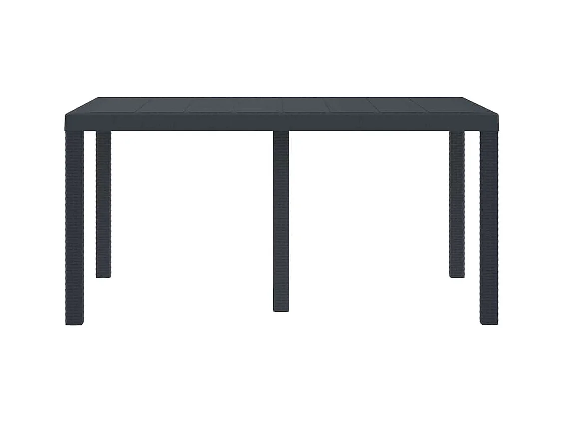 Table de Jardin Anthracite 150 x 100 x 73 cm polyrotin