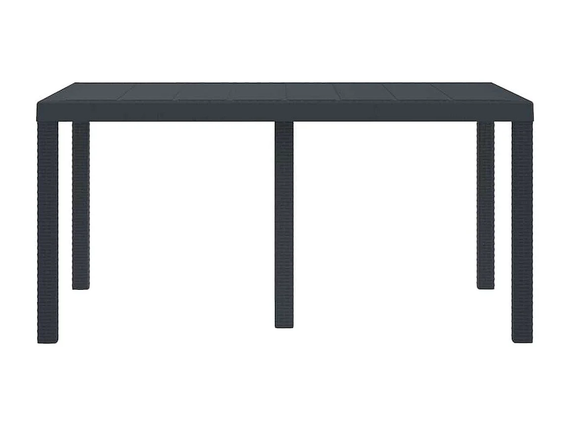 Table de Jardin Anthracite 150 x 100 x 73 cm polyrotin