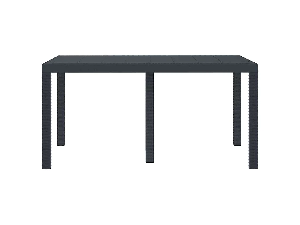 Anthrazit Gartentisch 150 x 100 x 73 cm Polyrattan