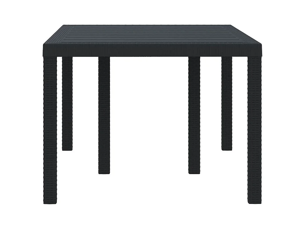 Anthrazit Gartentisch 150 x 100 x 73 cm Polyrattan