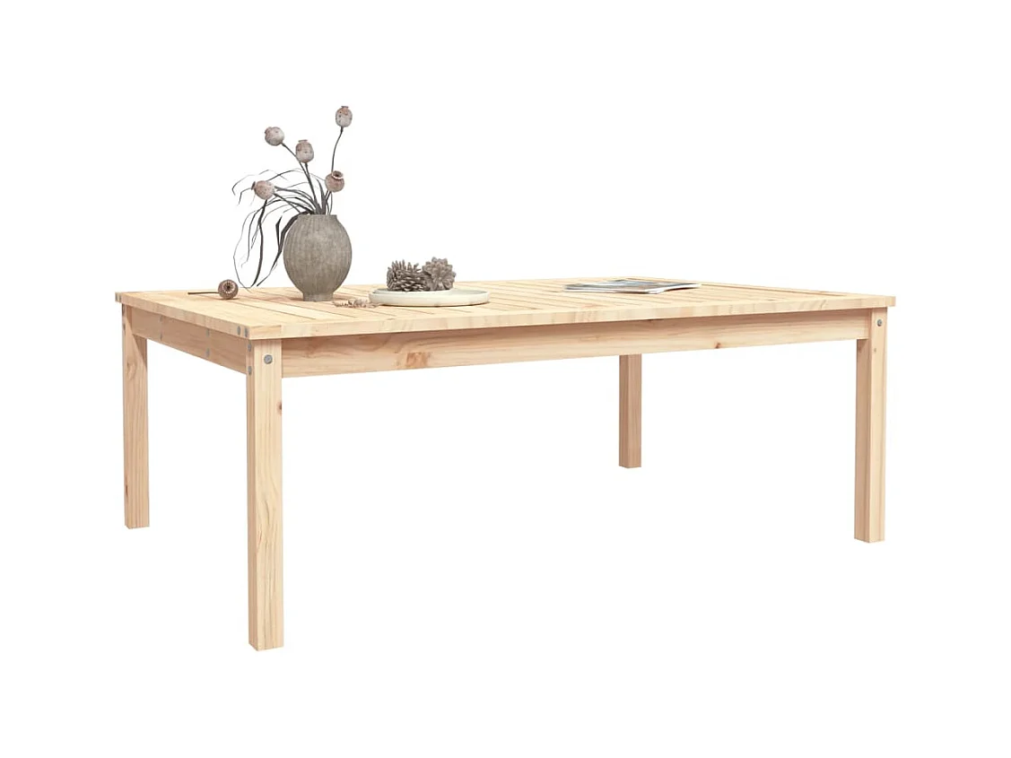 Table de jardin 121x82,5x45 cm bois massif de pin