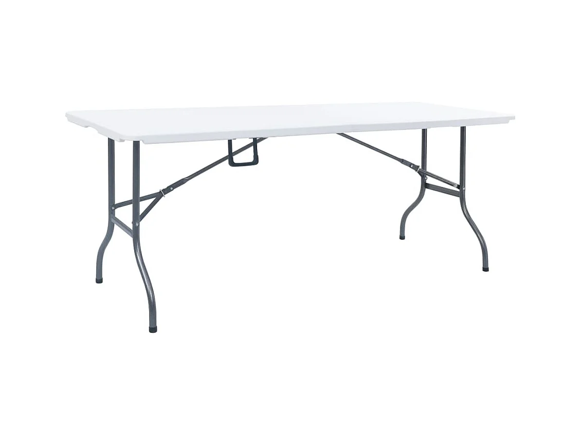Table pliable de jardin Blanc 180x72x72 cm PEHD
