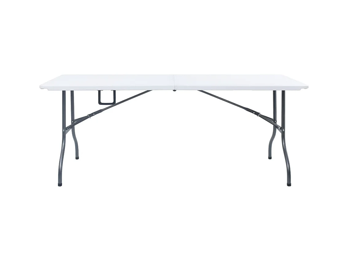 Table pliable de jardin Blanc 180x72x72 cm PEHD