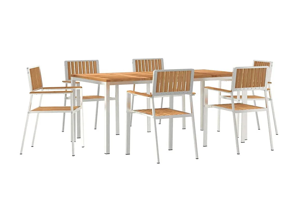 Set da pranzo da giardino da 7 pezzi