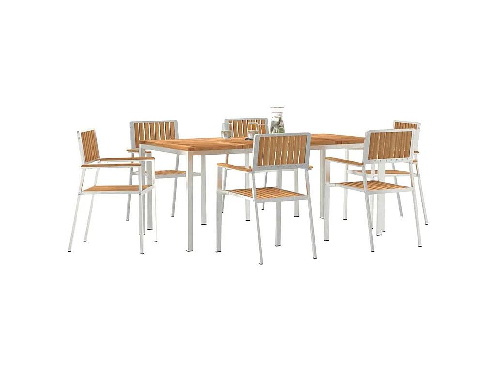 Set da pranzo da giardino da 7 pezzi