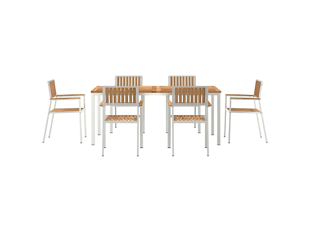 Set da pranzo da giardino da 7 pezzi