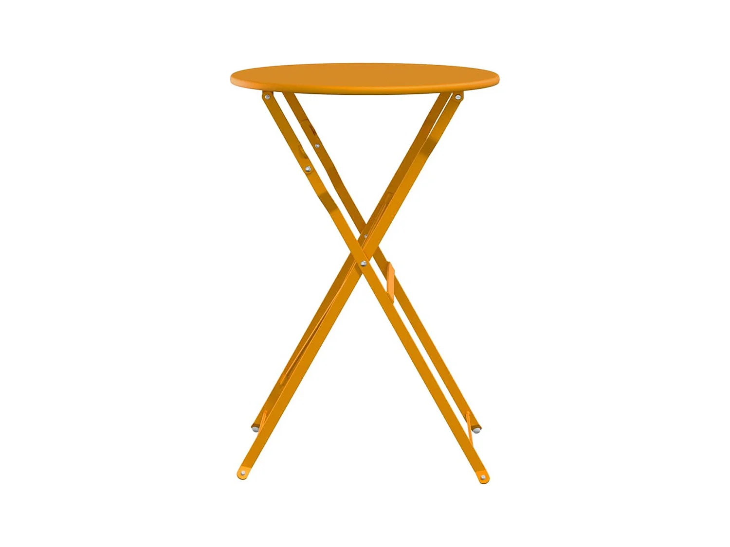 Tavolo da bistrot senape Ø50x71 cm Acciaio verniciato a polvere