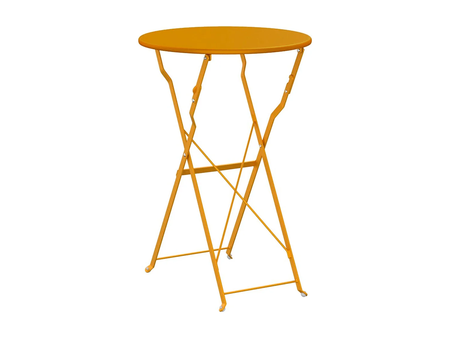 Table bistrot Moutarde Ø50x71 cm Acier revêtu de poudre