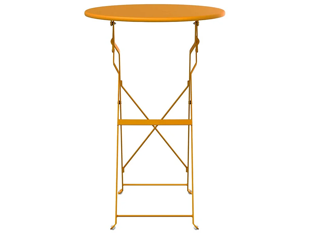 Table bistrot Moutarde Ø50x71 cm Acier revêtu de poudre