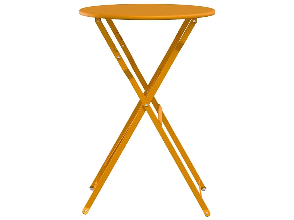 Table bistrot Moutarde Ø50x71 cm Acier revêtu de poudre