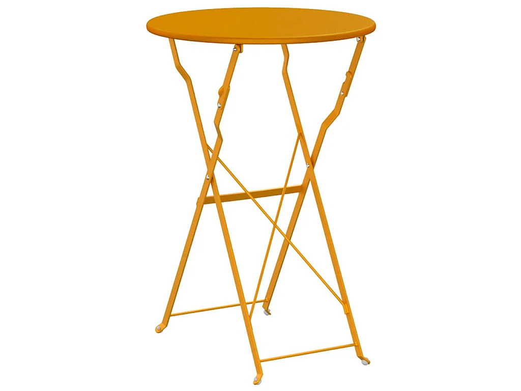 Table bistrot Moutarde Ø50x71 cm Acier revêtu de poudre