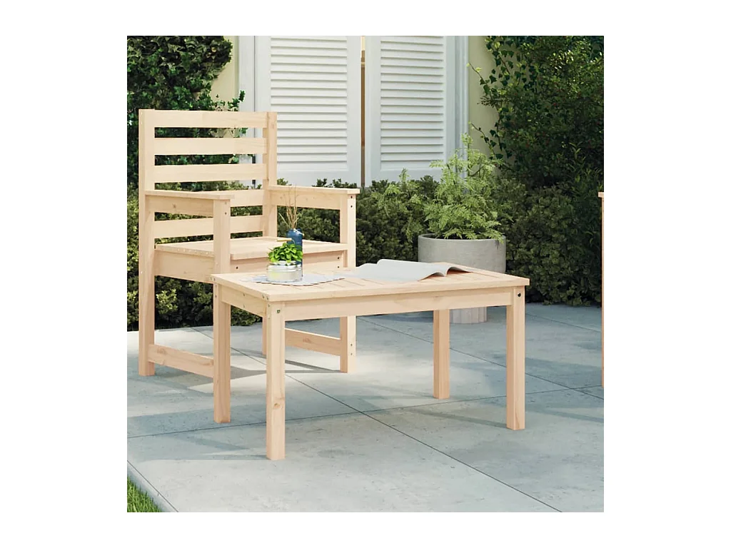 Mesa de jardín 82,5x50,5x45 cm madera maciza de pino