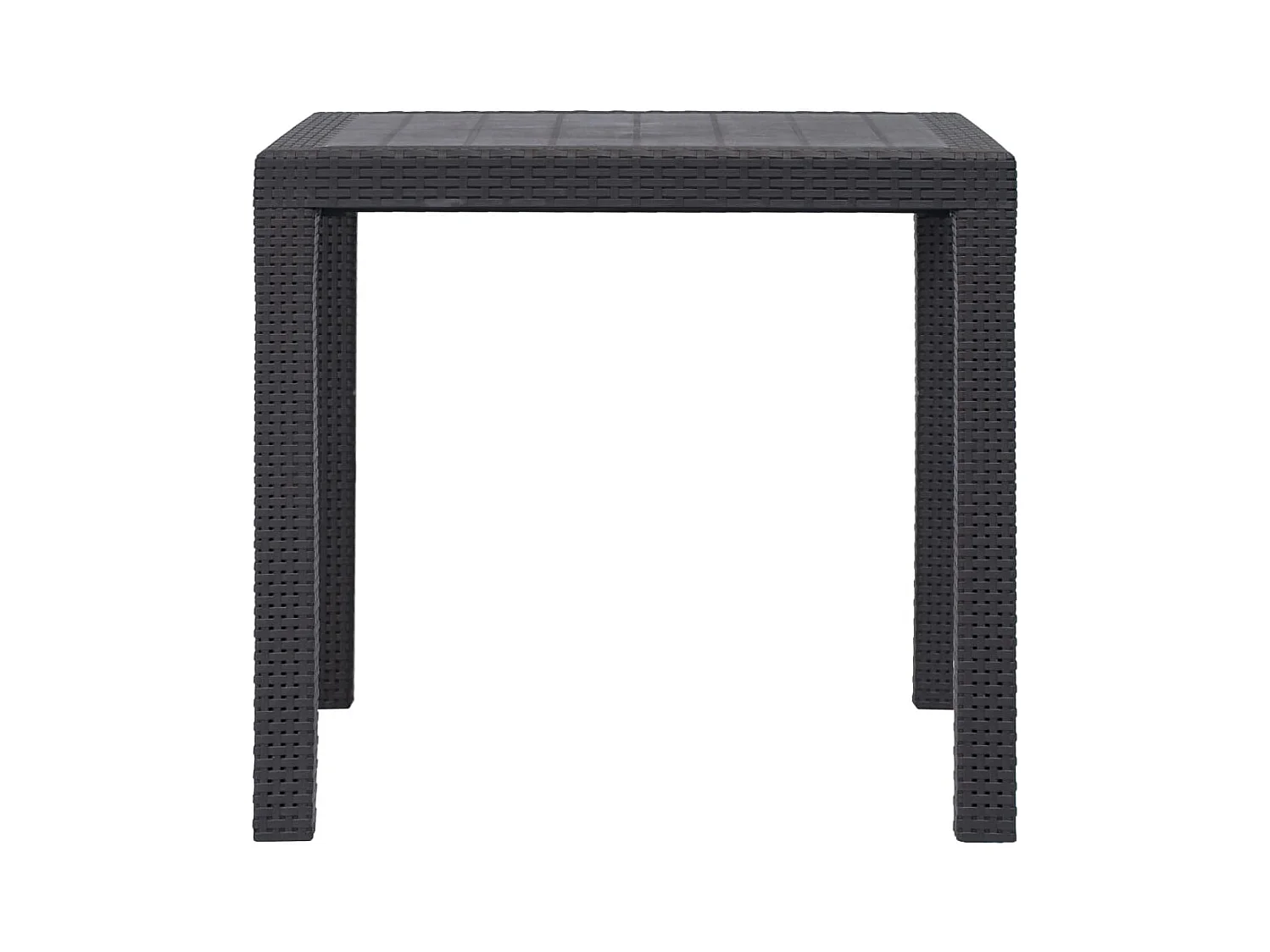 Tuintafel Bruin 79x79x72 cm Kunststof Rotan look