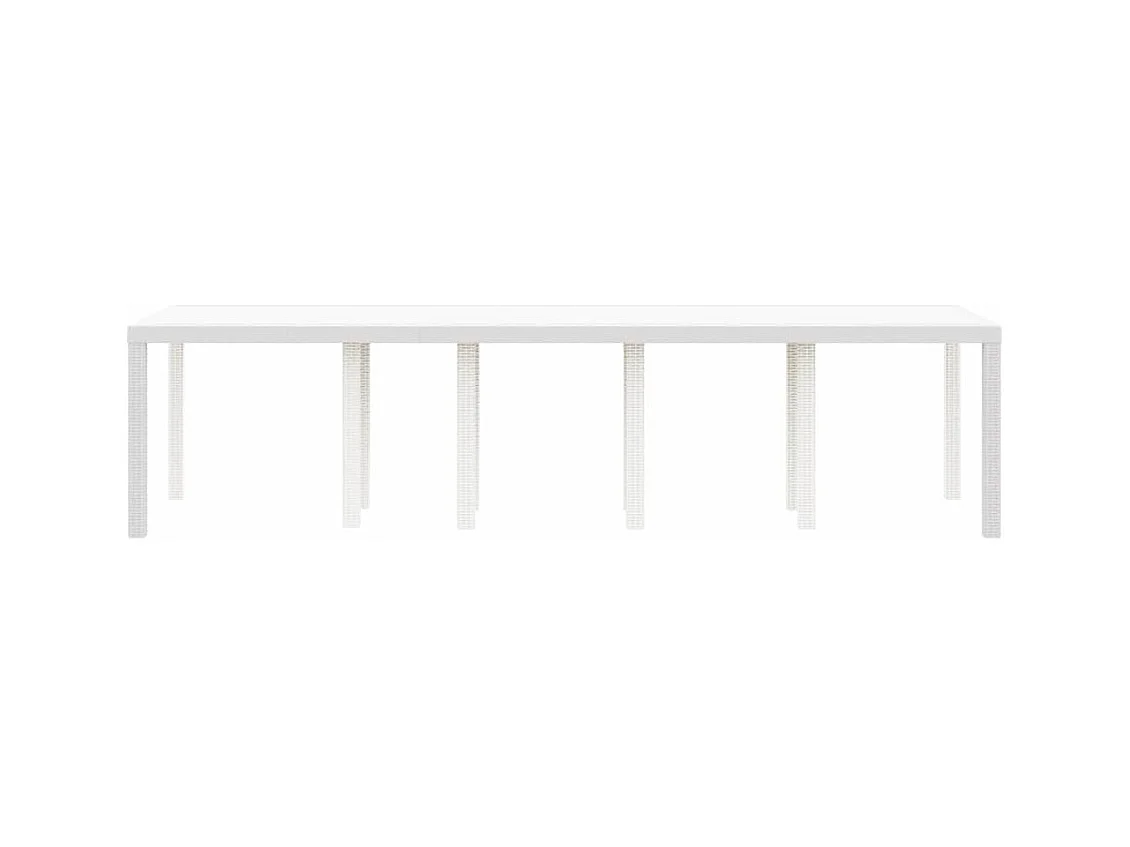 Table de Jardin Blanc 300 x 100 x 73 cm polyrotin