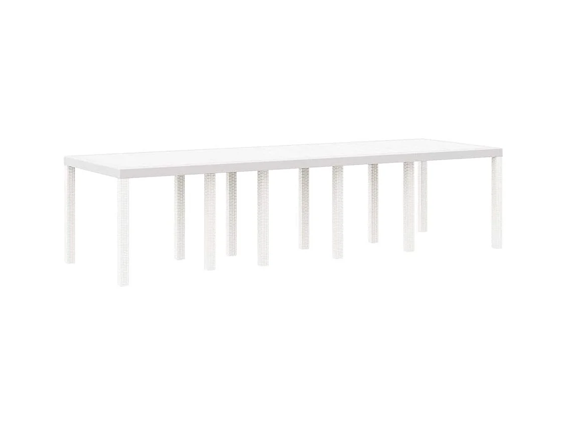 Table de Jardin Blanc 300 x 100 x 73 cm polyrotin