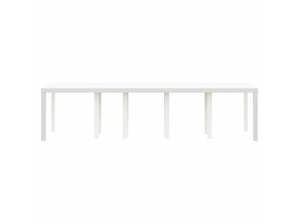 Tavolo da giardino bianco 300 x 100 x 73 cm in polyrattan