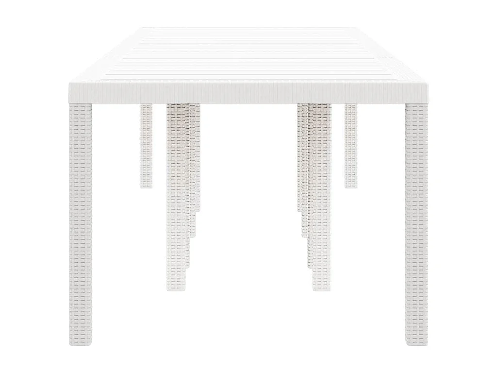 Tavolo da giardino bianco 300 x 100 x 73 cm in polyrattan