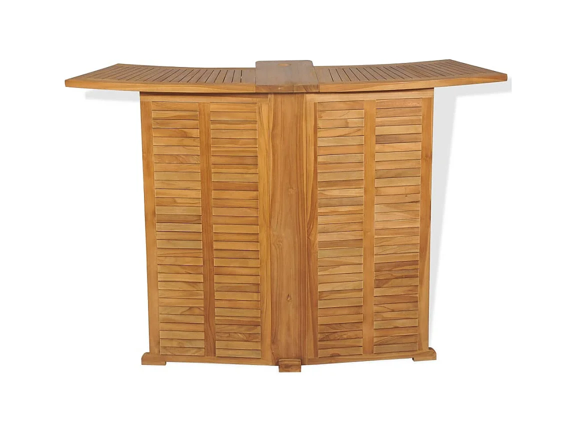 Mesa de bar plegable 155x53x105 cm Madera maciza de teca