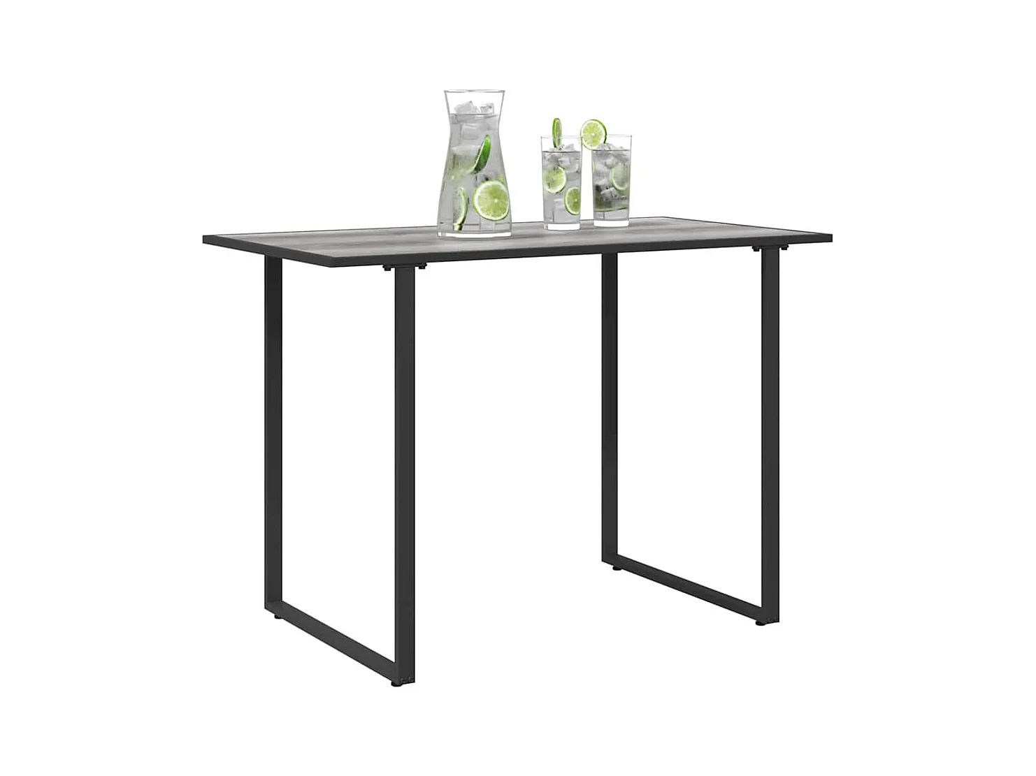 Table de Jardin Gris 100 x 55 x 70 cm Acier et DPC