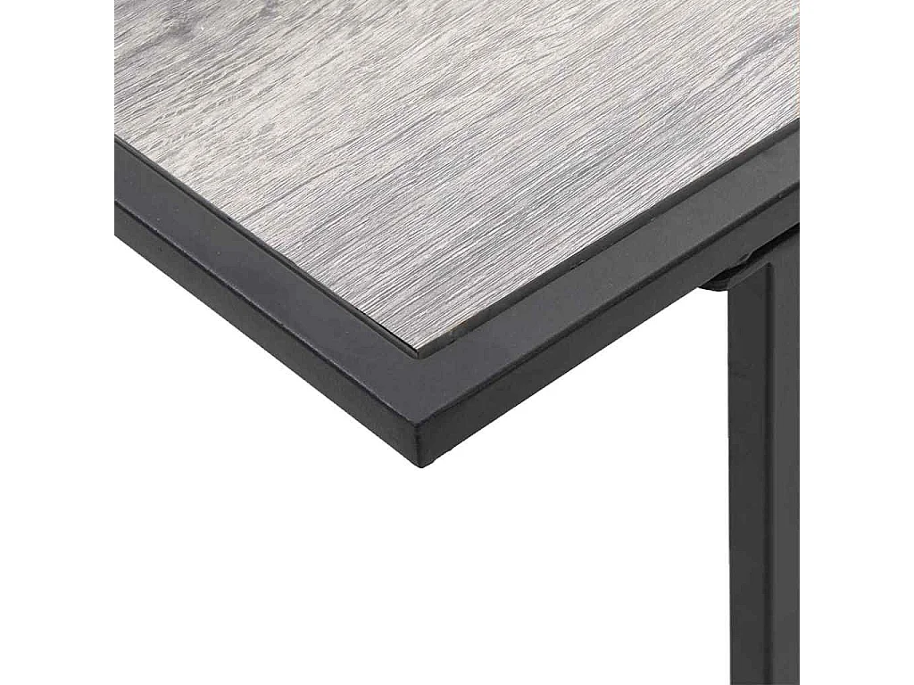 Table de Jardin Gris 100 x 55 x 70 cm Acier et DPC