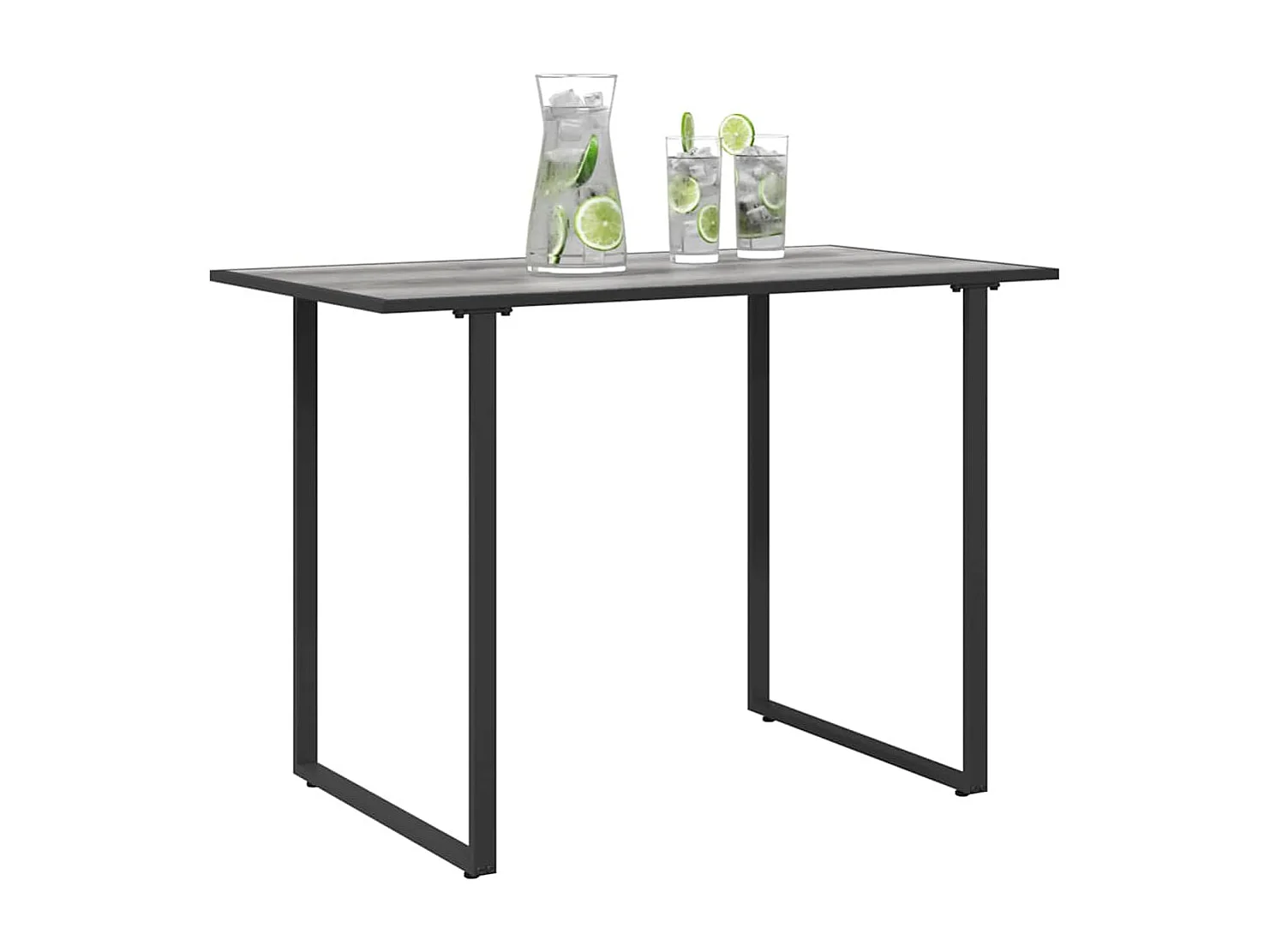 Table de Jardin Gris 100 x 55 x 70 cm Acier et DPC