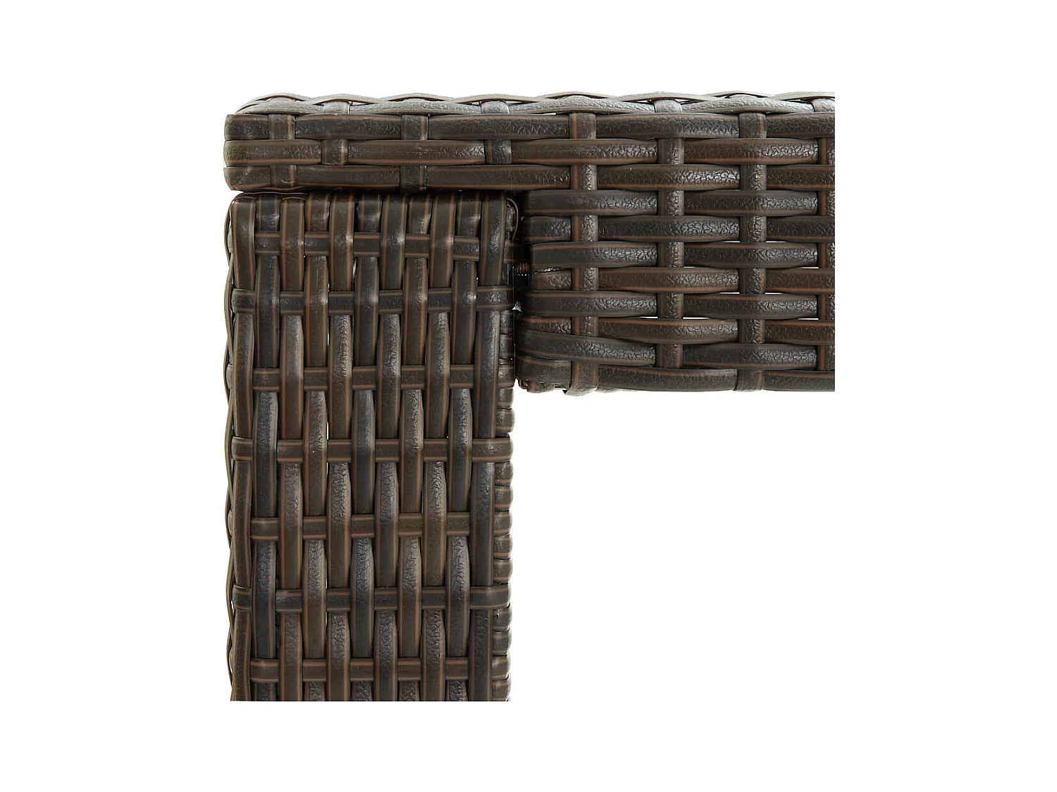 Mesa de bar de jardín Marrón 140,5x60,5x110,5cm Mimbre de resina