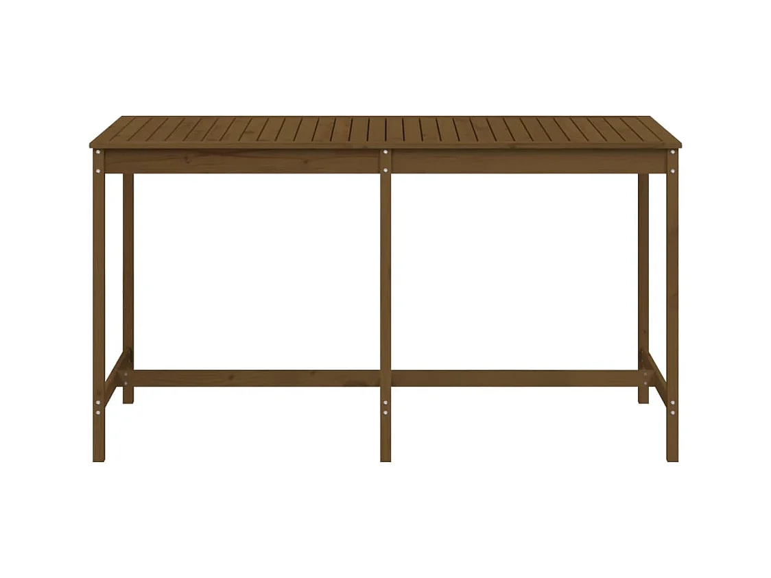 Honingbruine tuintafel 203,5x90x110 cm massief grenenhout