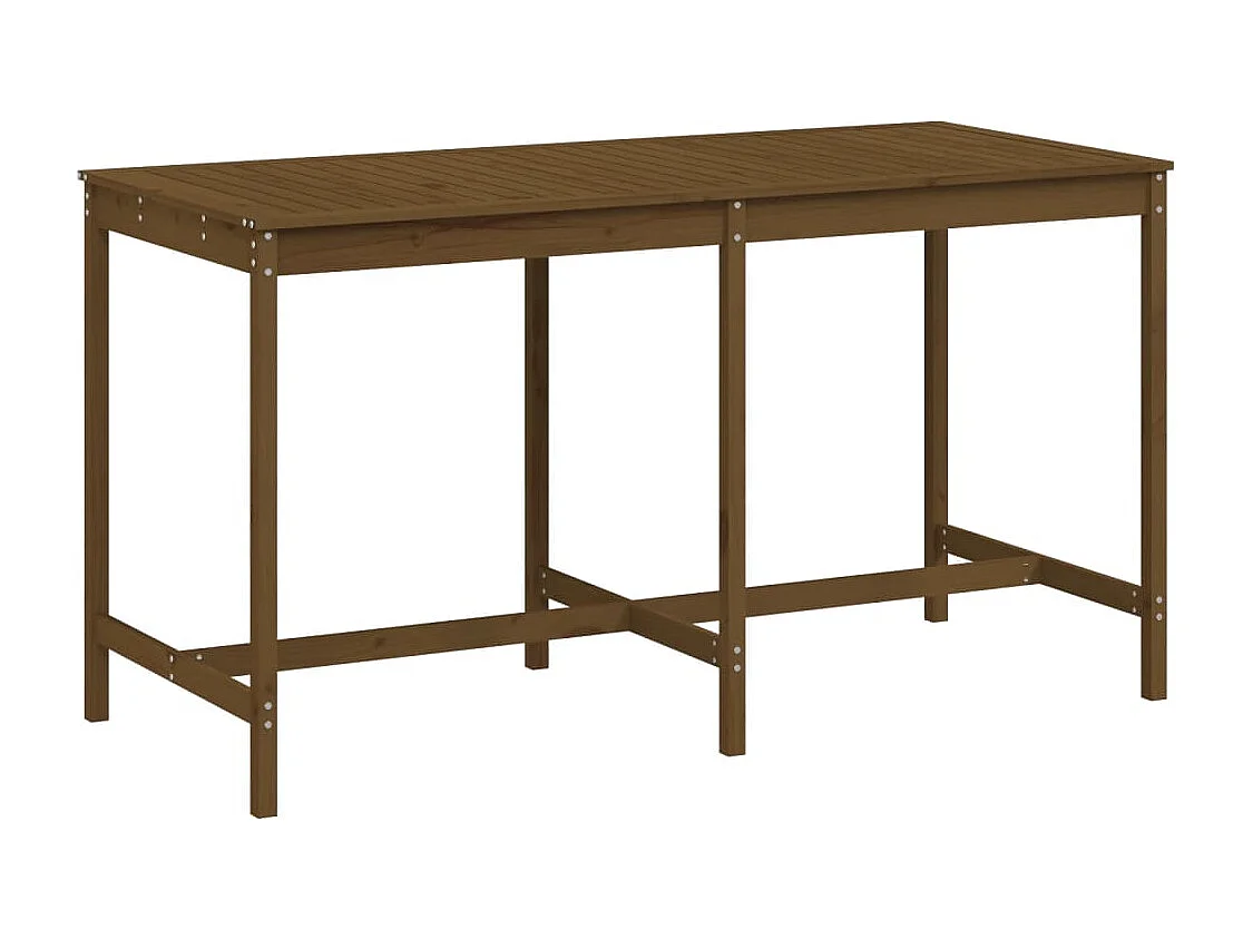 Tavolo da giardino color miele 203,5x90x110 cm in legno massello di pino