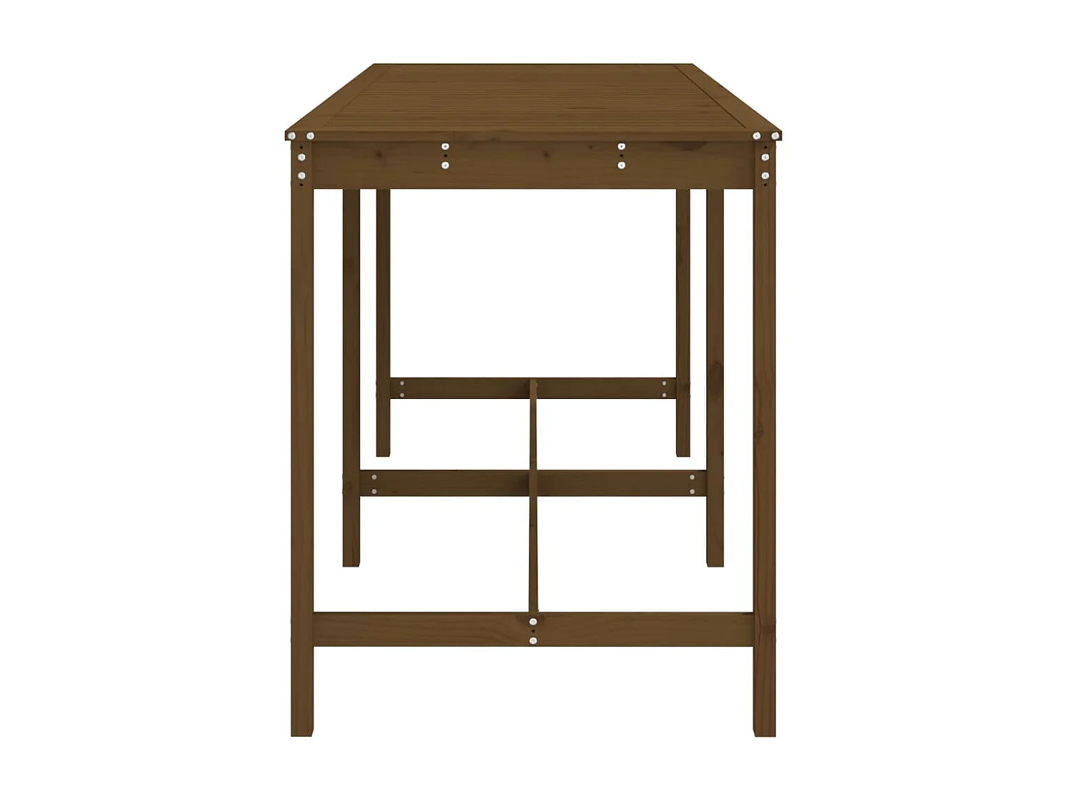 Tavolo da giardino color miele 203,5x90x110 cm in legno massello di pino